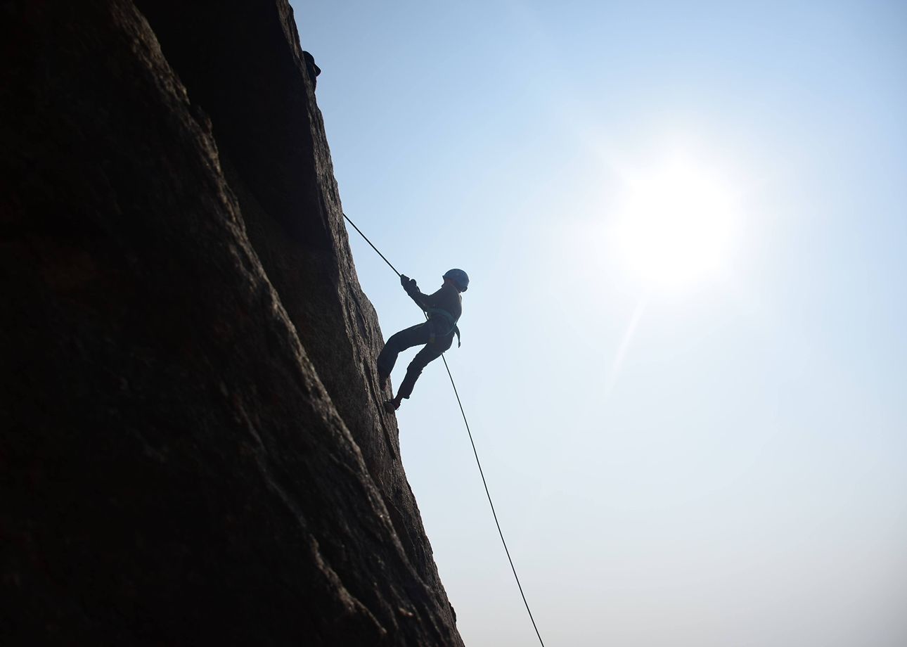 Rapelling adventure activity at RAC